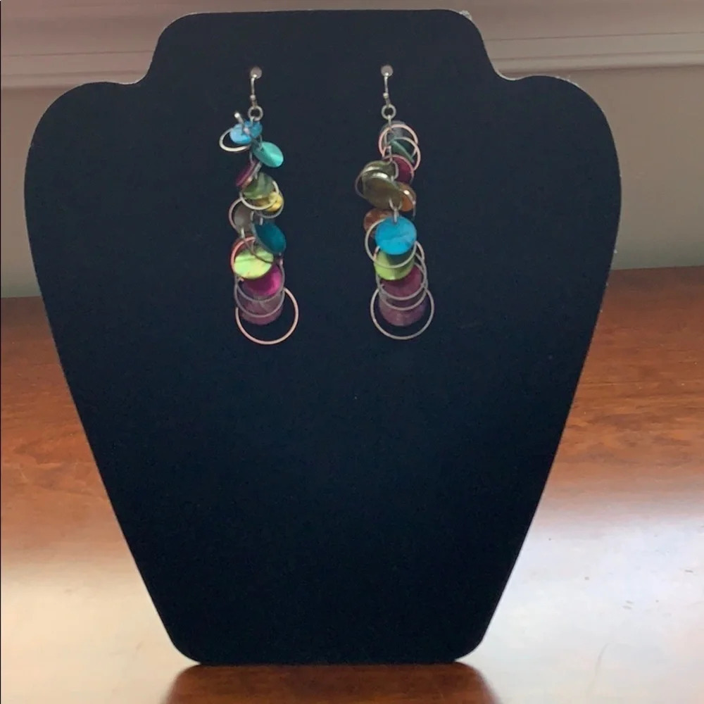 Multi-Color Circle Earrings